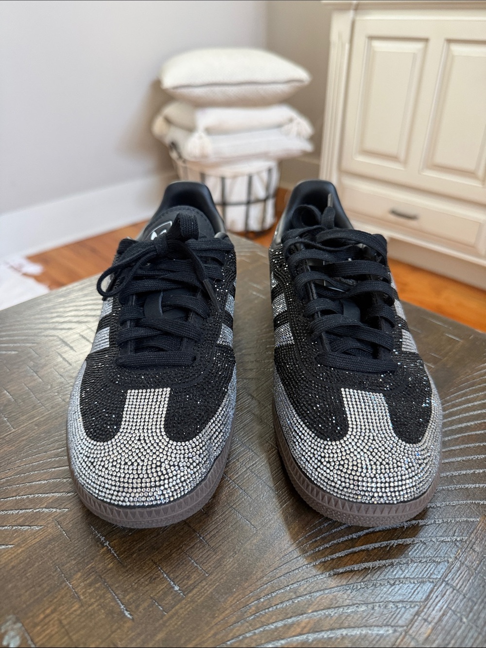 Like New adidas OG Samba Black Rhinestone - Picture 9 of 12